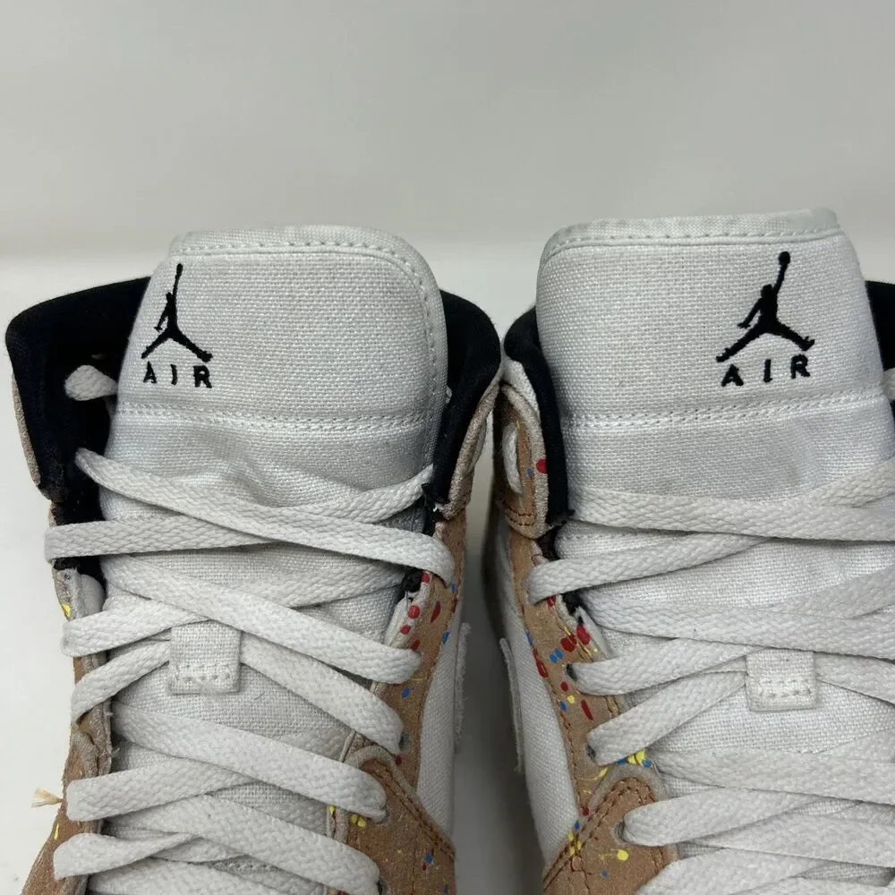 Size 10 - Air Jordan 1 SE Mid Brushstroke Paint Splatter